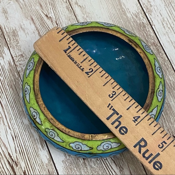 Vintage Cloisonné Enamel Inlay Small Dish Bowl - Picture 8 of 10